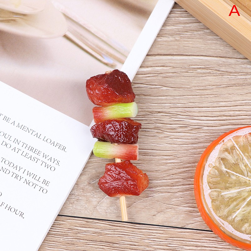 1Pcs Cute Mini Play Toy BBQ Simulation Food Miniature For Doll House Toy IJc^-N8