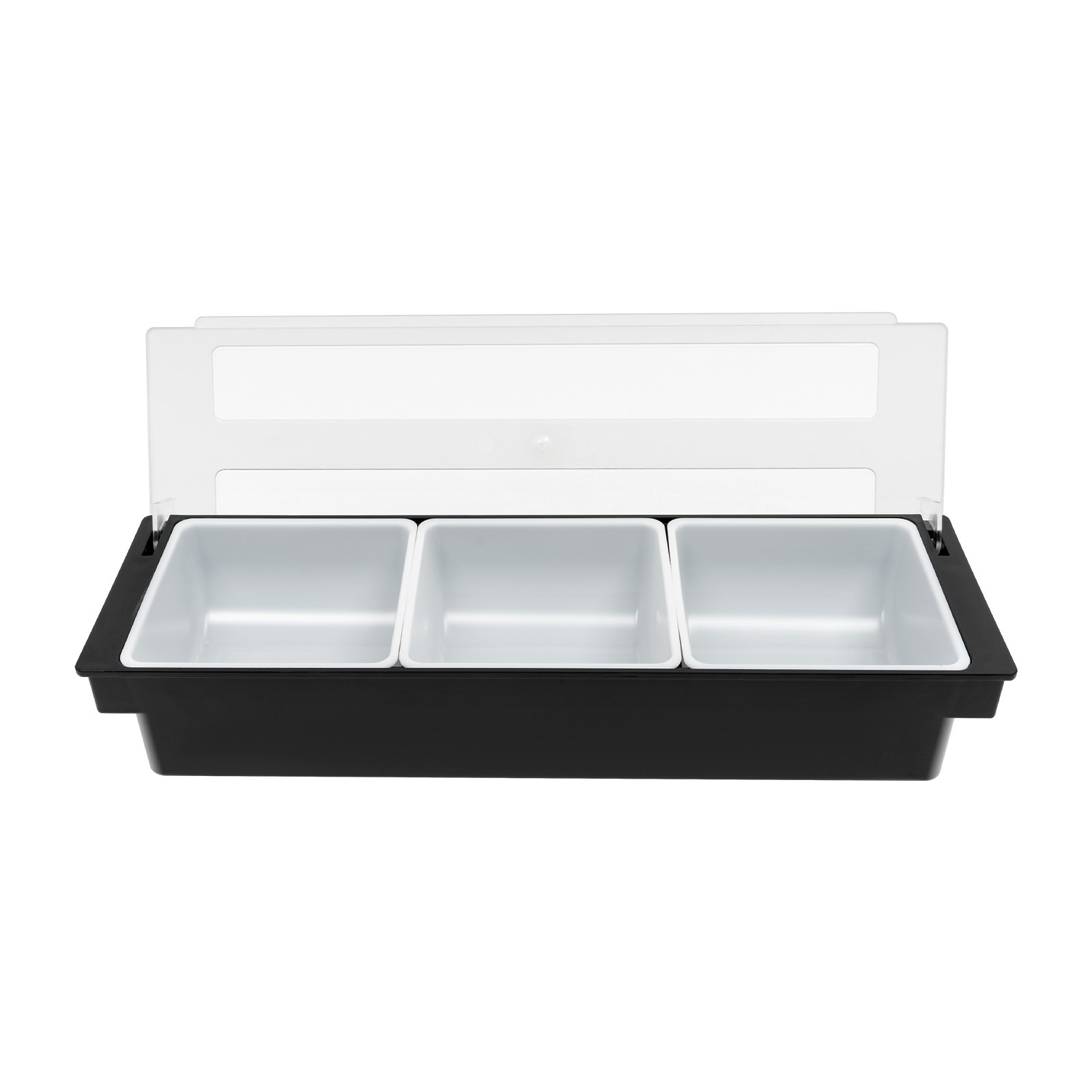 3/5 Compartments Condiment Dispenser Chilled Server Caddy Food FruitSalad Tray