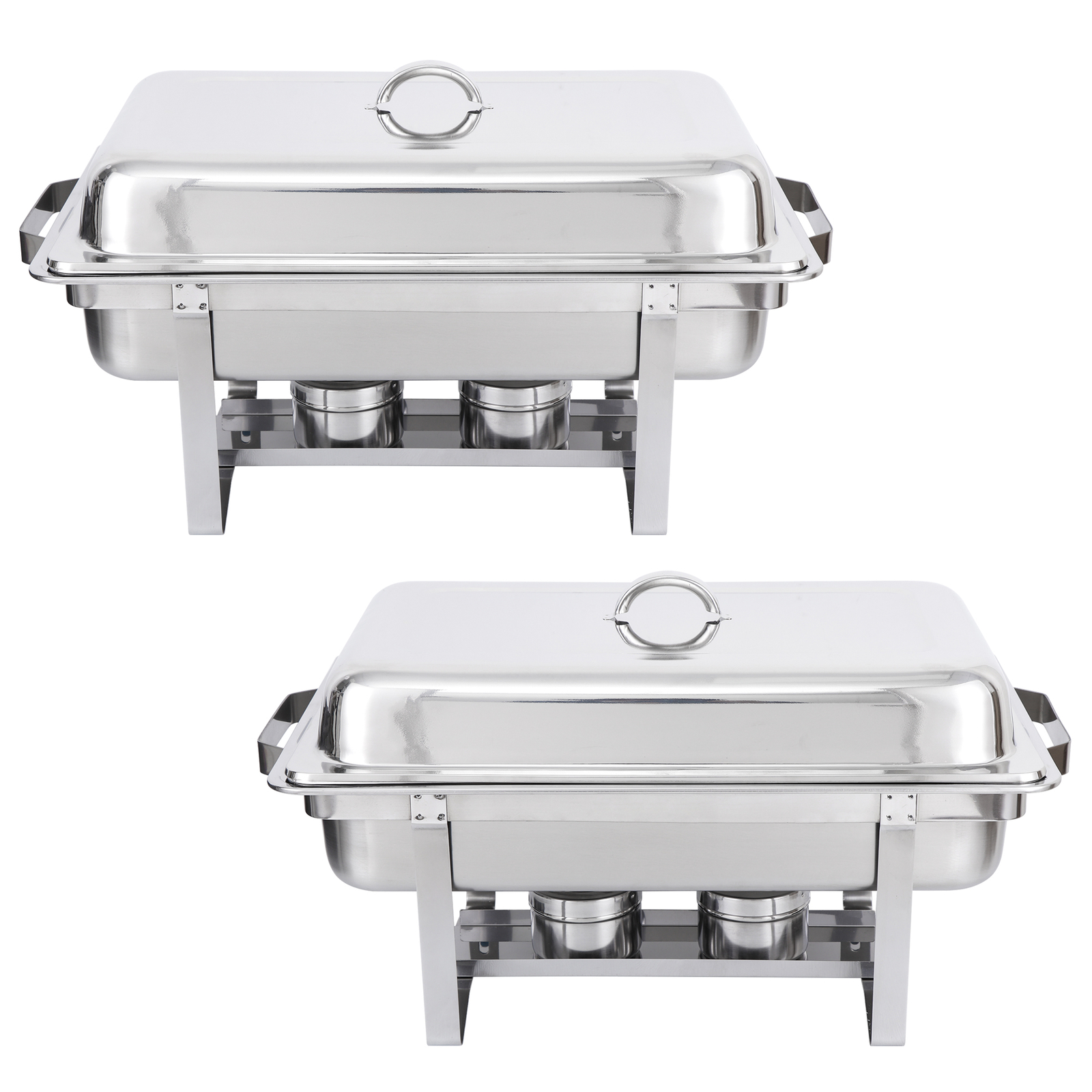 6 Pack Chafing Dish Buffet Set 8 Qt Stainless Steel Chafer Catering Warmer Set