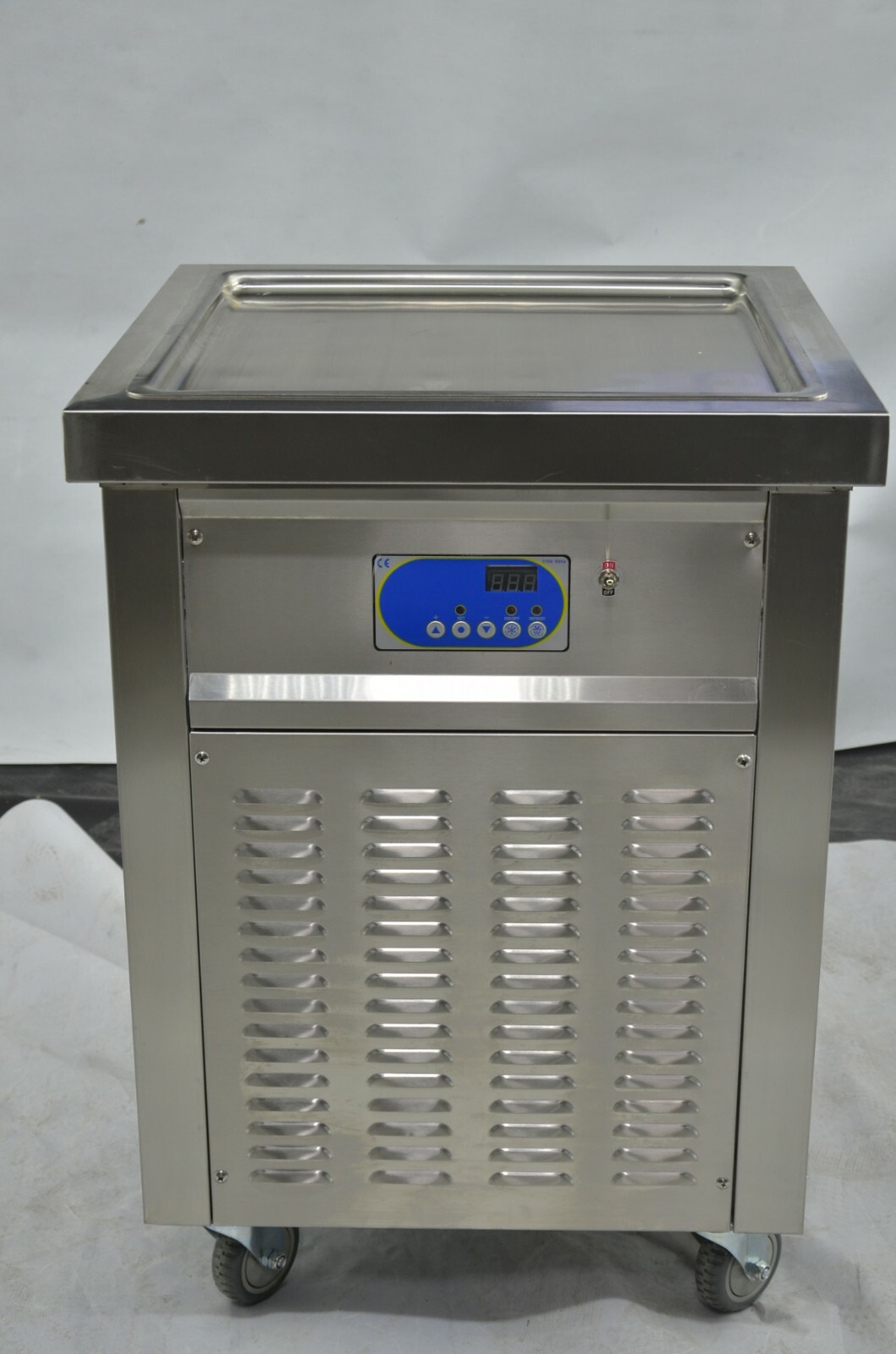 Kolice Commercial ETL 21″X21» Single Square Pan Fry ice Cream roll Machine