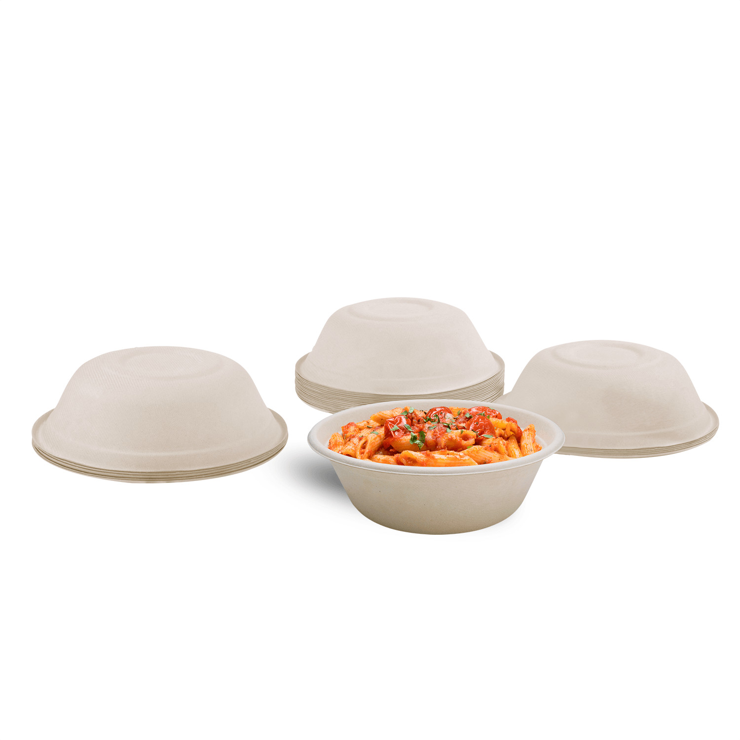 Karat Earth 32oz Paper Round Bowl, PFAS Free, Molded Fiber, Natural – 500 pcs