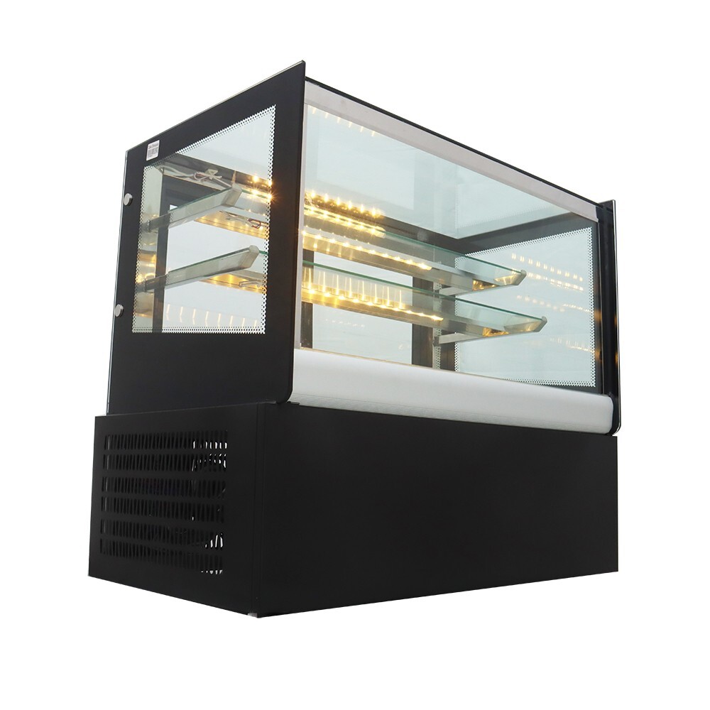 35″ Wide Refrigerated Display Case Air-cooling Cabinet 220V Back Open Warm Light