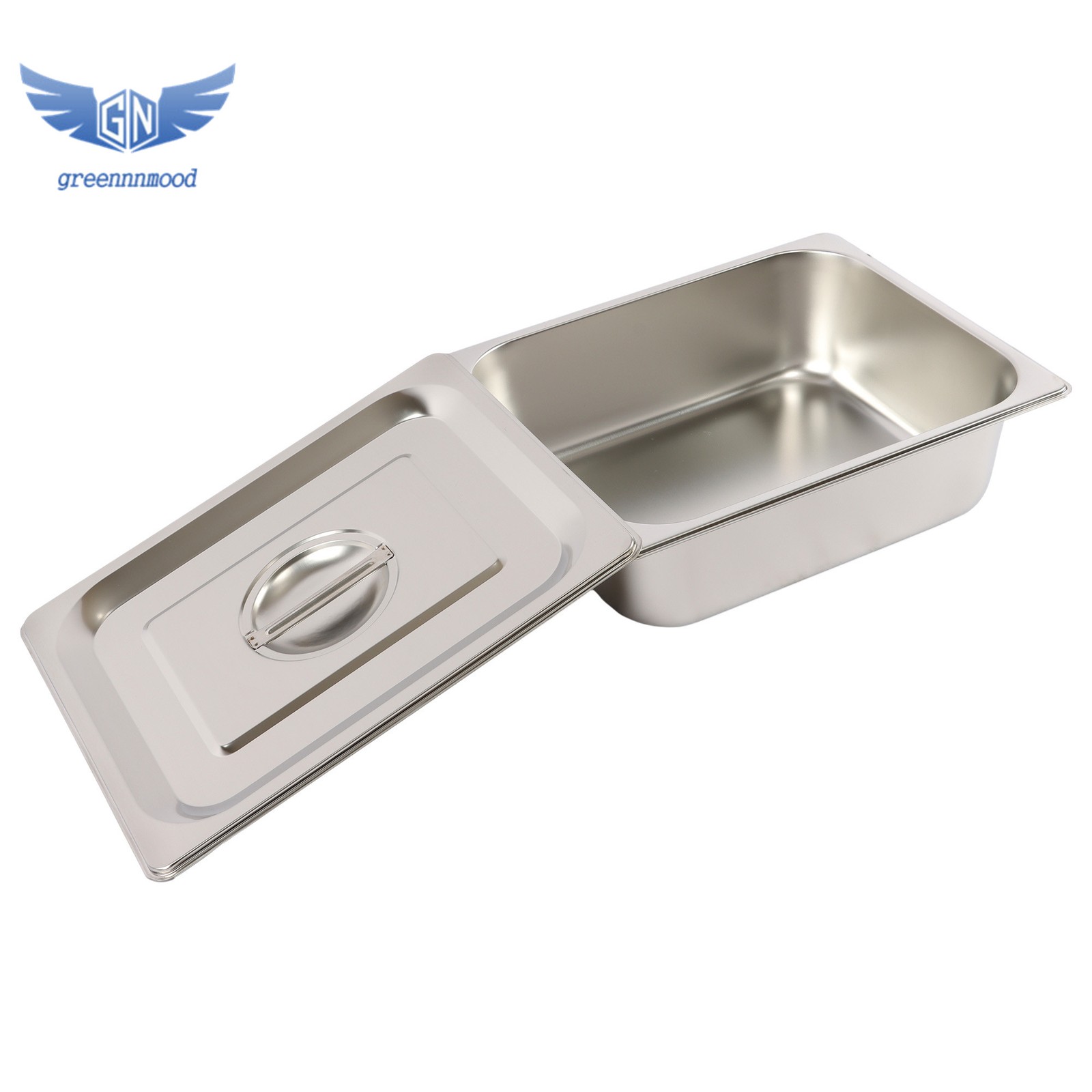 4Pcs 1/2 Size 4″ Deep Anti-Jam Stainless Steam Table Catering Food Pan With Lids