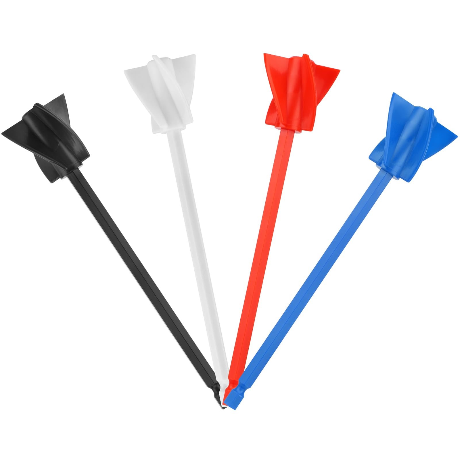 QOONESTL Resin Mixer Paddles, 4pcs Reusable free size, Black+white+red+blue