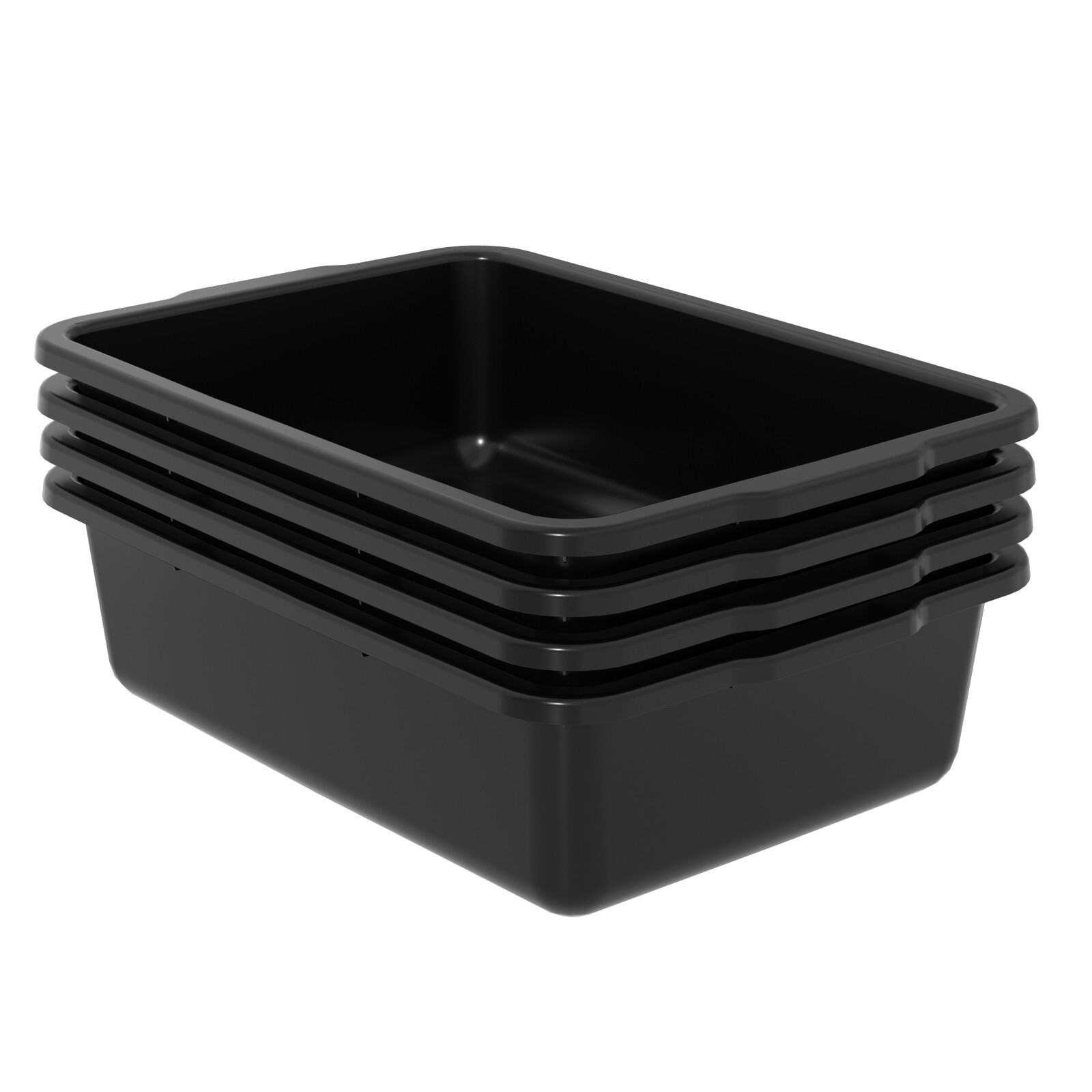Cand 32 L Commercial Bus Tubs Box/Tote Plastic Wash Basin Utility Storage, 4Pack