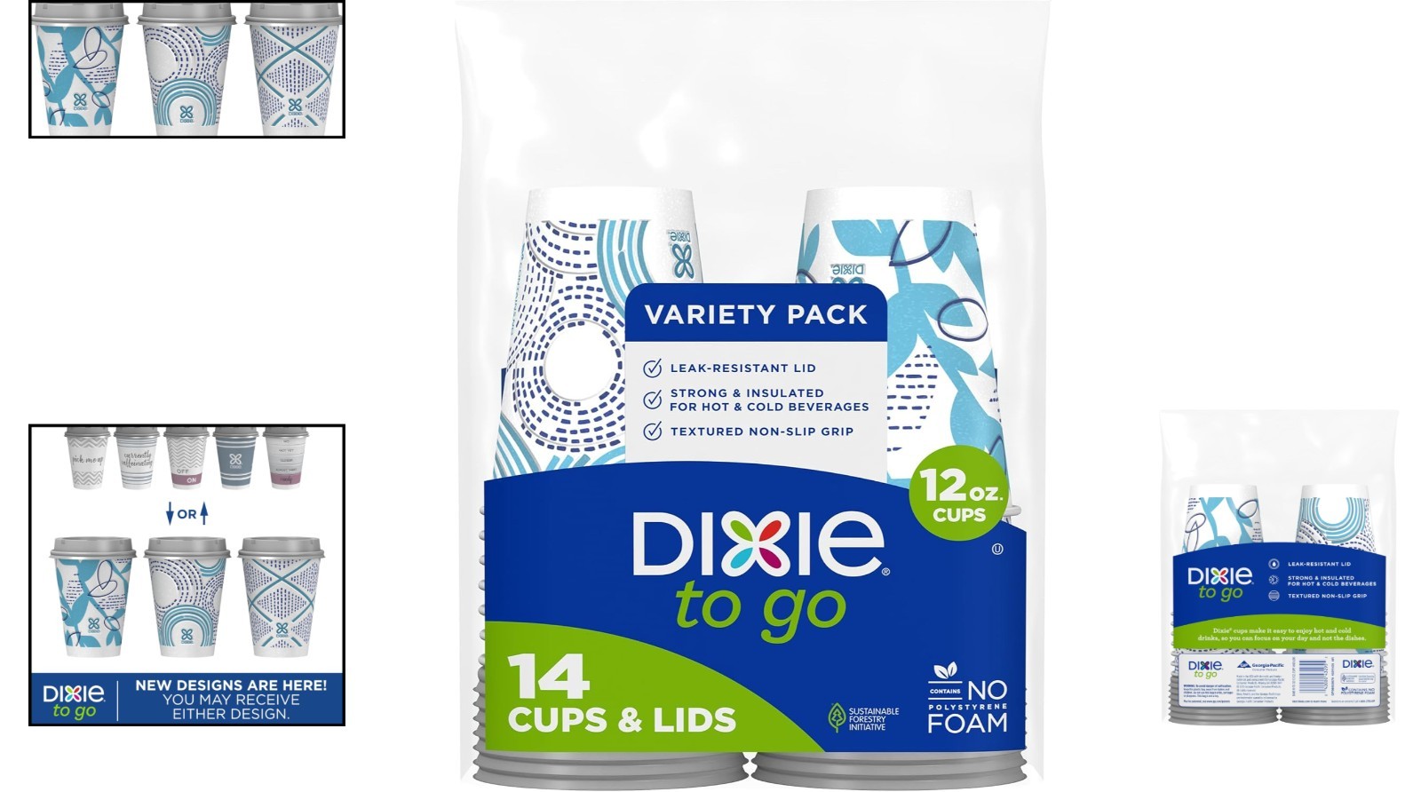 Convenient 12 oz Insulated Paper Cups with Lids – Stylish & Eco-Friendly 14 Pack