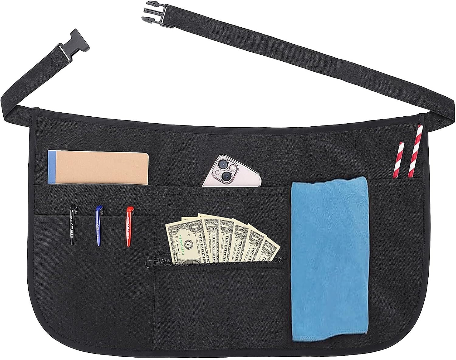 Versatile Waterproof Serving Apron for Waitstaff – 6 Pockets