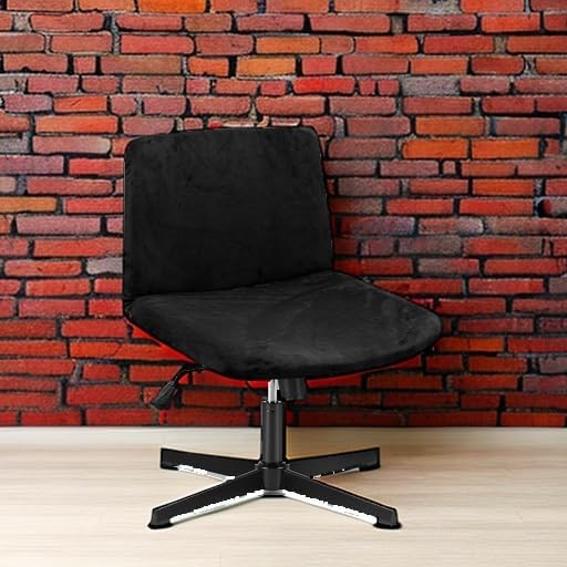 Velvet Cross Legged Office Chair Covers – Upgrade Your Armless Wide Seat