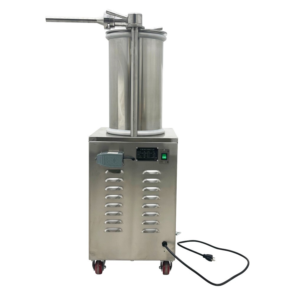26L Hydraulic Sausage Filling Machine Commercial Meat Stuffing Packing 3 Nozzles