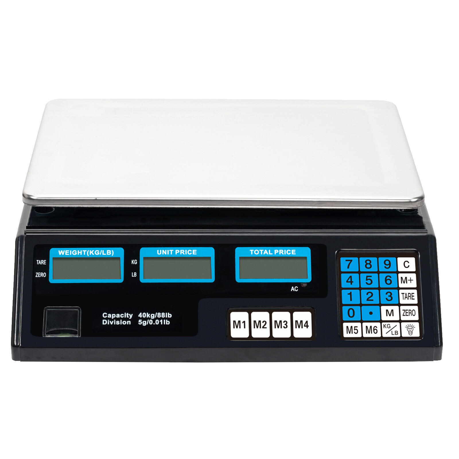 88.2lbs 40kg Digital Weight Price Computing Scale for Food Meat Market Store NEW