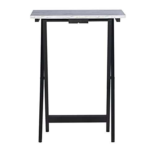 Linon Tray Table Set 15.75D X 18.9W X 26.38H White 43001Whtset-01-As