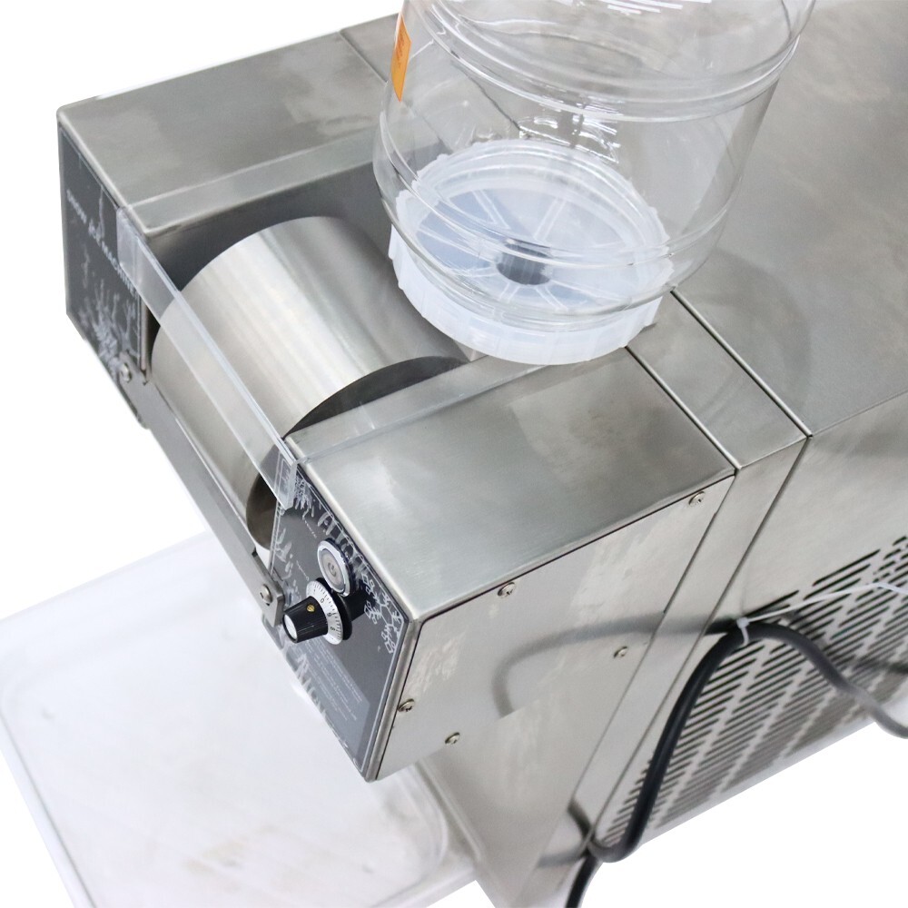 Used 110V Commercial Air Cooling Snowfake Ice Crusher Snow Cone Machine 2 Bucket