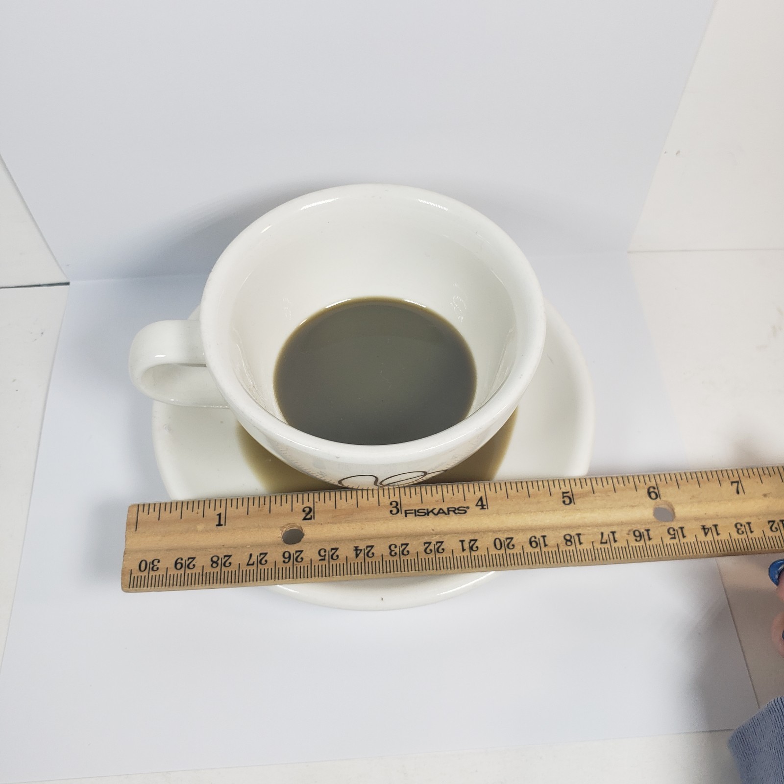 Fake Faux Ceramic Coffee Cup Mug Spill Food Prop Stage Display Decor Imitation