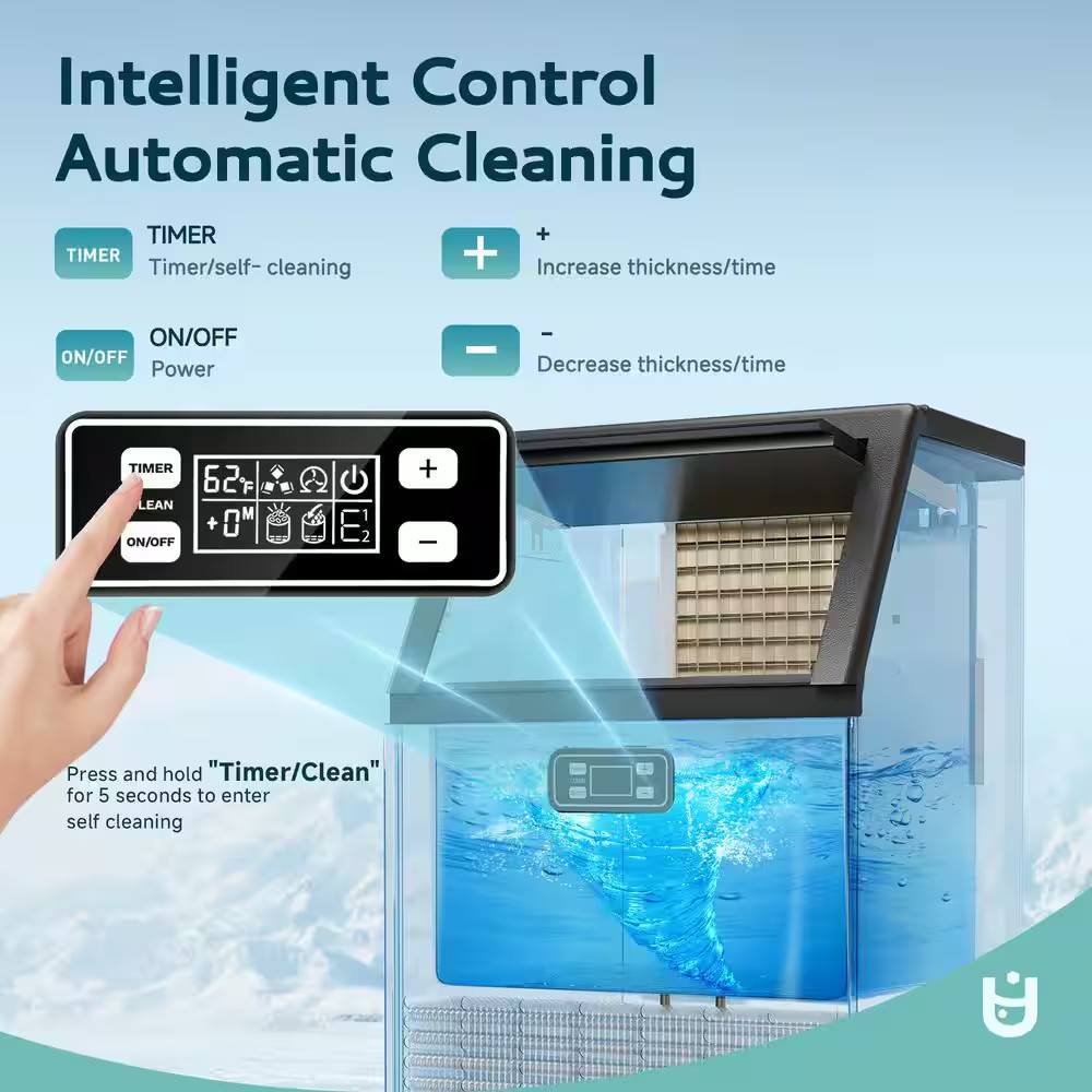 17.6 In. 150 Lbs. /24H Full Size Cubes Built-In/Freestanding Commercial Ice Make