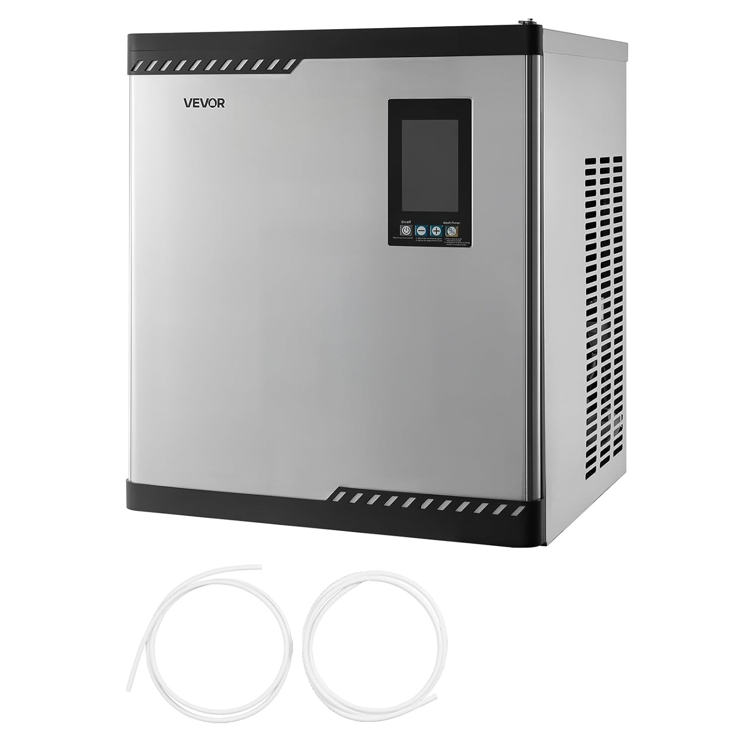 High Capacity 300 Lbs/Day Stainless Steel Ice Maker – Self-Cleaning & Adjustable