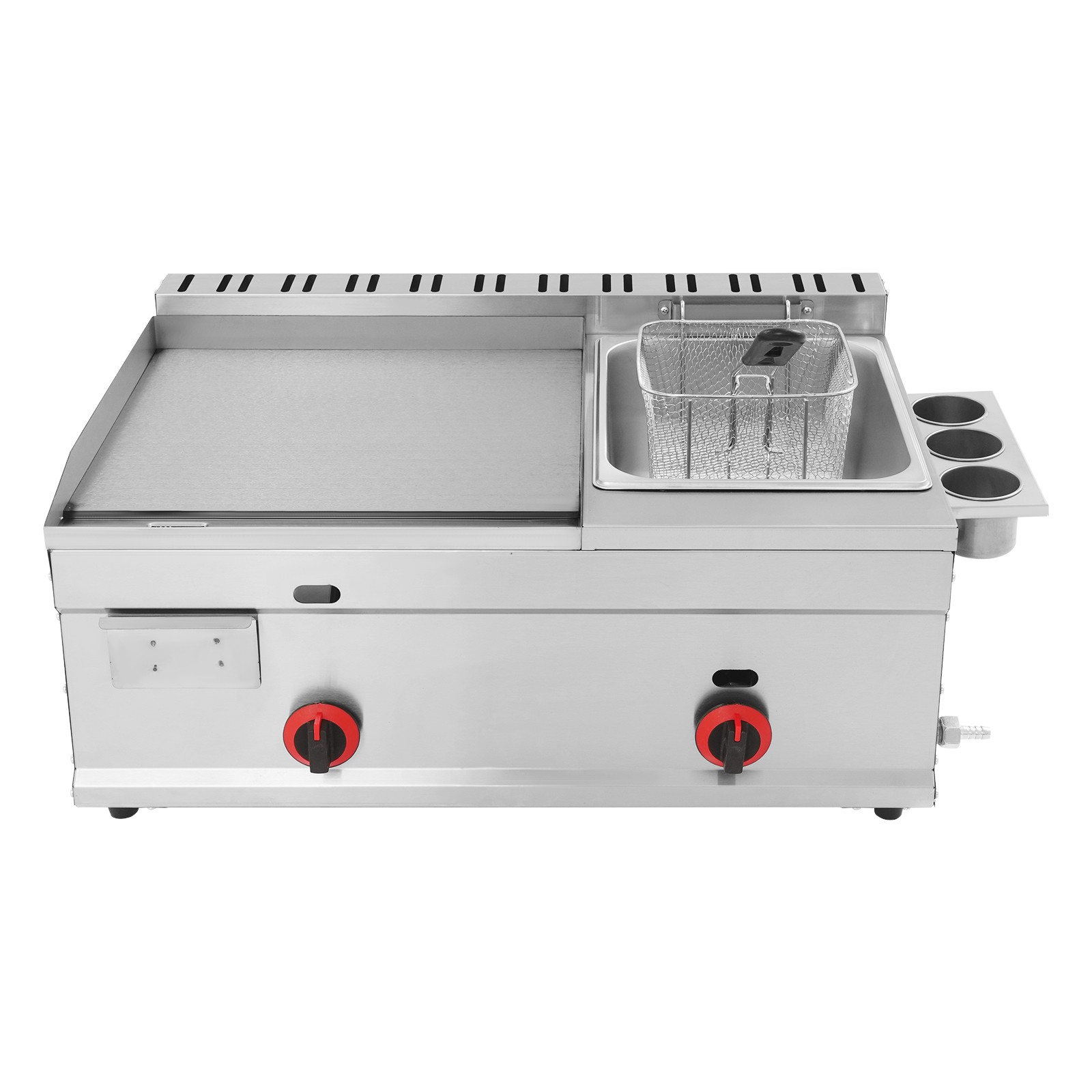 Commercial Deep Fryer 6L Countertop Gas Fryer Restaurant with Grill Griddle