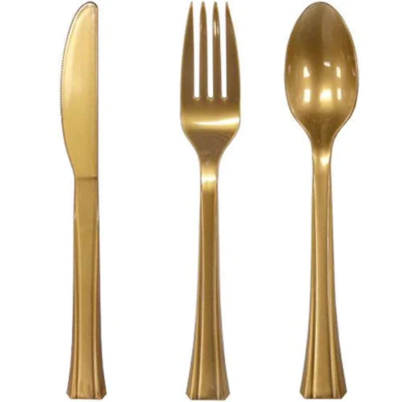 Premium Disposable Gold Cutlery Set – Fork, Spoon & Knife in Combo Bag 144pcs