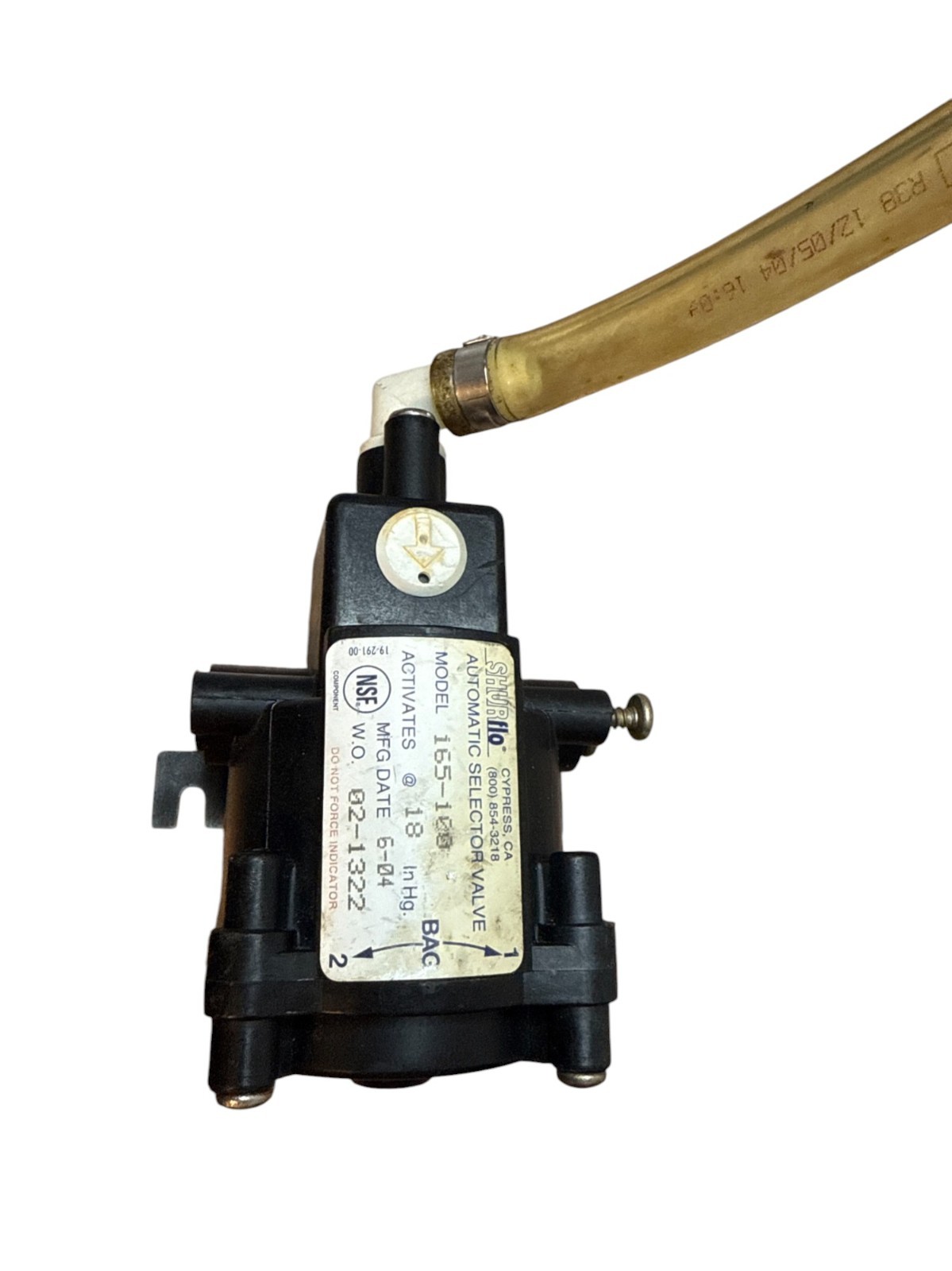 Shurflo Automatic Selector Valve Model 165-18 – Beverage Syrup Bag Switch NSF
