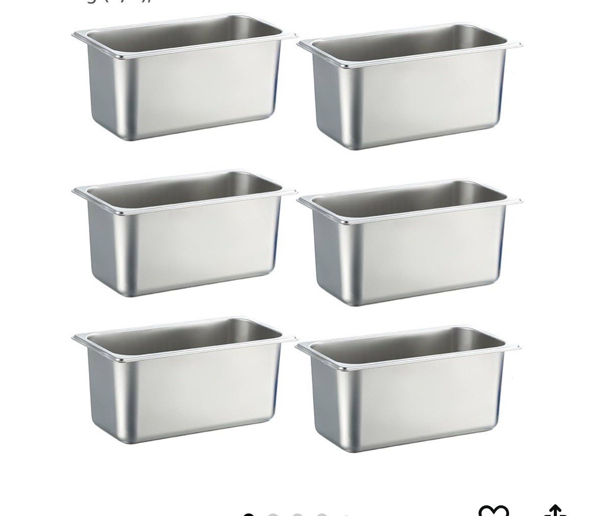 Cambro Stainless Steel Steam 6 PCs 1/3 Size