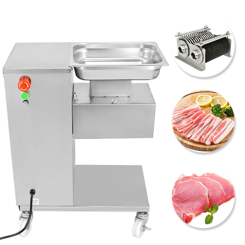 500KG Output Meat Cutting Machine 110V Meat Cutter Slicer +1pc Blade 2.5mm-50mm