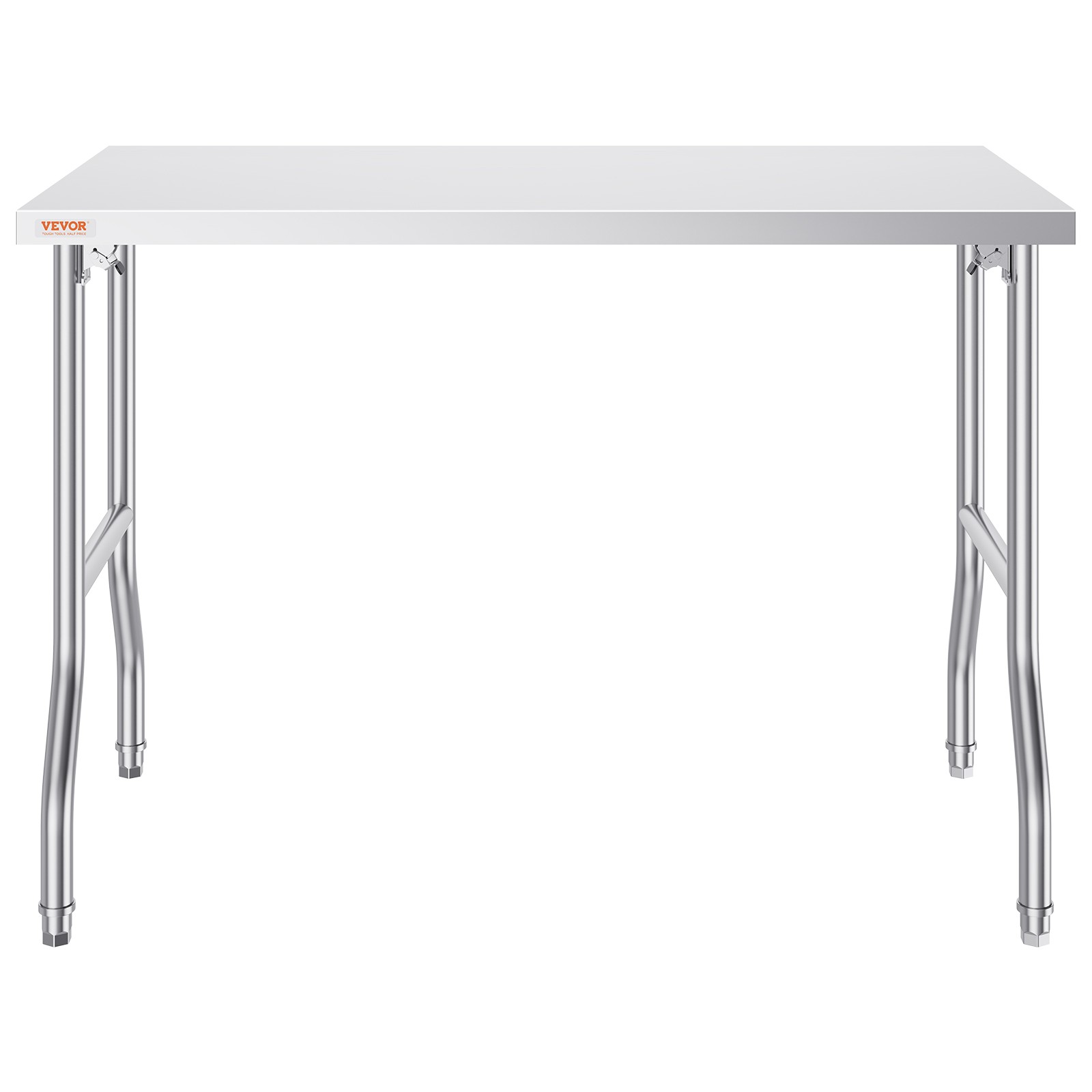 VEVOR Folding Commercial Prep Table Commercial Worktable Workstation 48 x 24 In