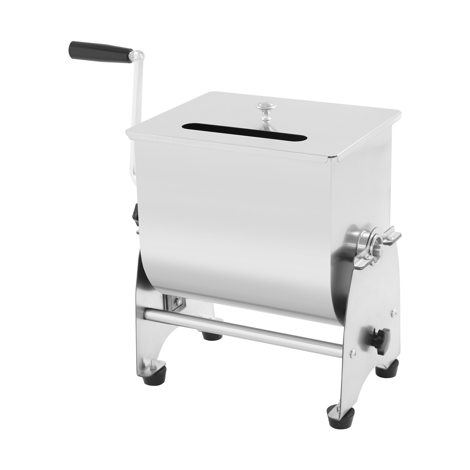 Manual Meat Mixer Stainless Steel 10kg/22lbs Meat Mixing Hopper 90° Tilt