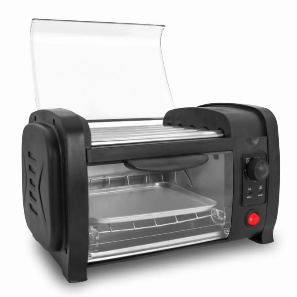 Hot Dog Roller Grill & Bun Toaster Oven Countertop Cooker Machine
