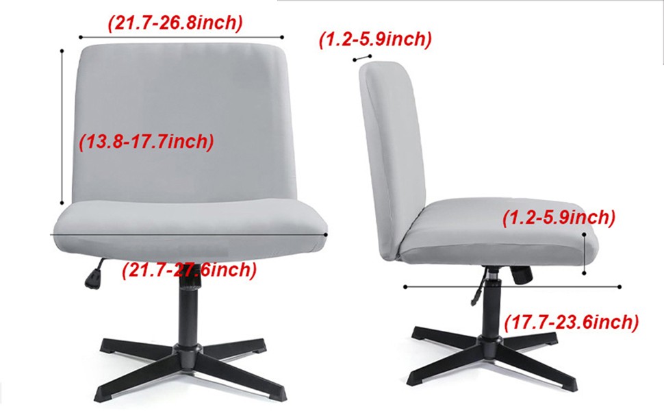 Velvet Cross Legged Office Chair Covers – Upgrade Your Armless Wide Seat