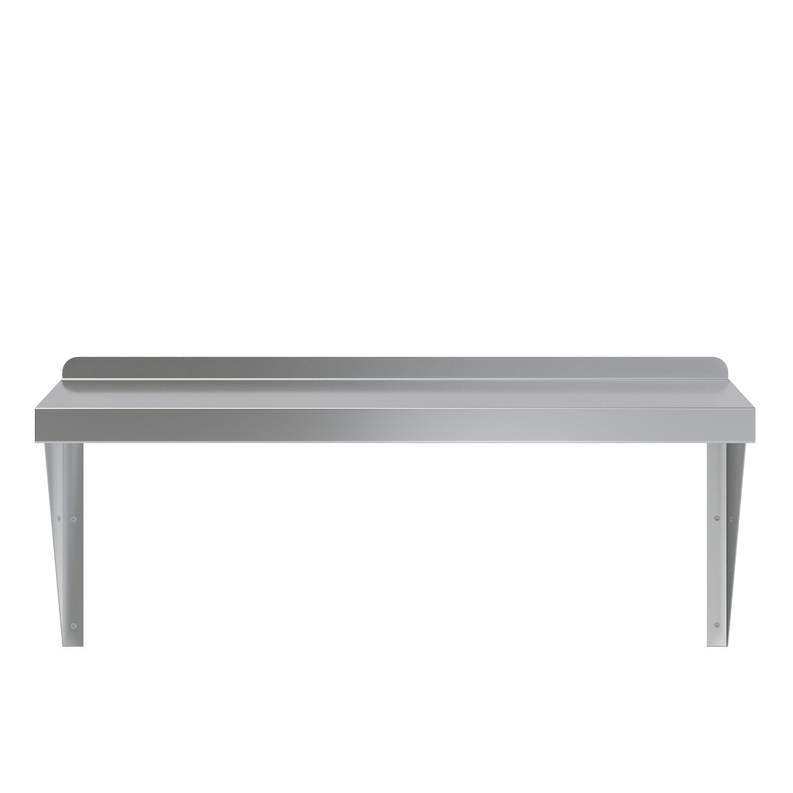 14″ Width x 30″ Length | Stainless Steel Wall Shelf | Square Edge