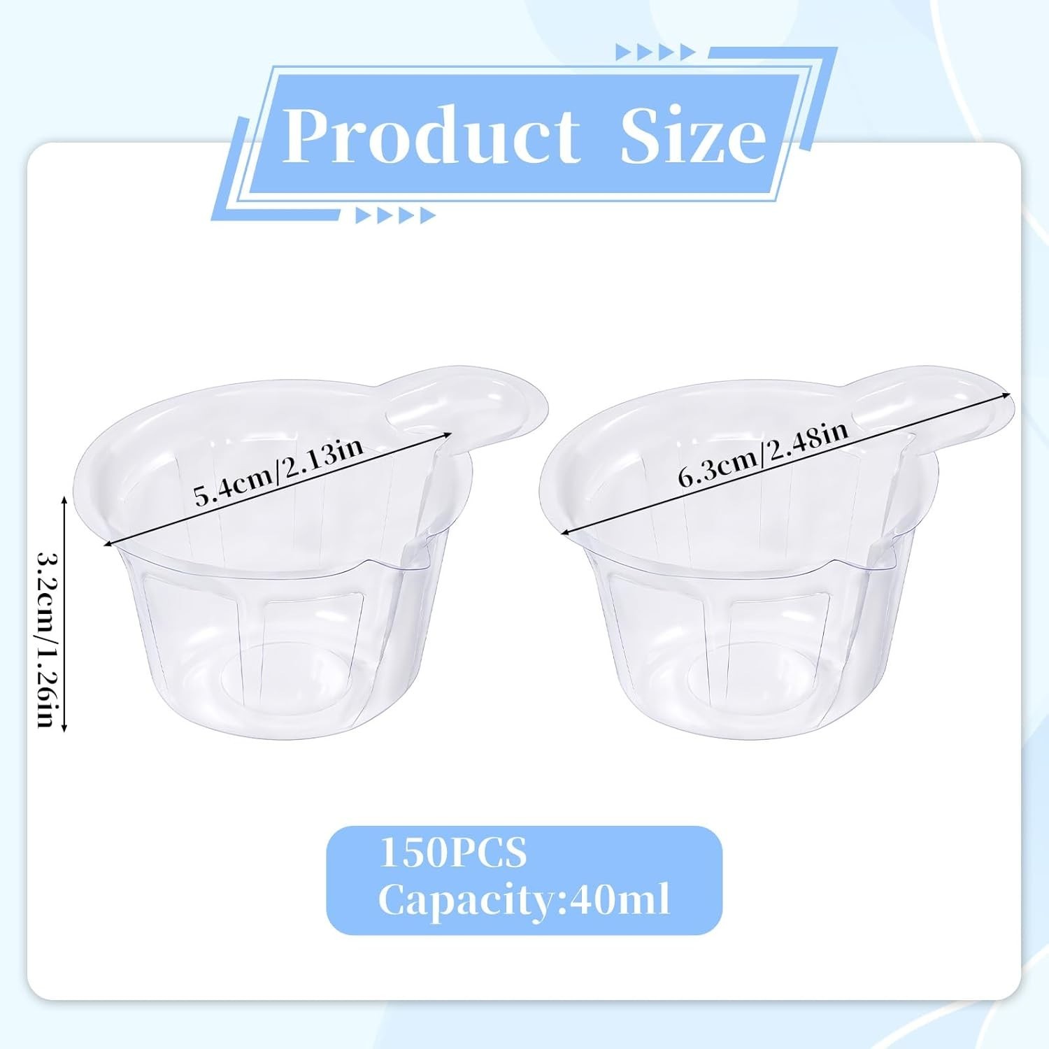 Precision 40ml Disposable Mixing Cups – 150pcs for Mixing Resin & Paint