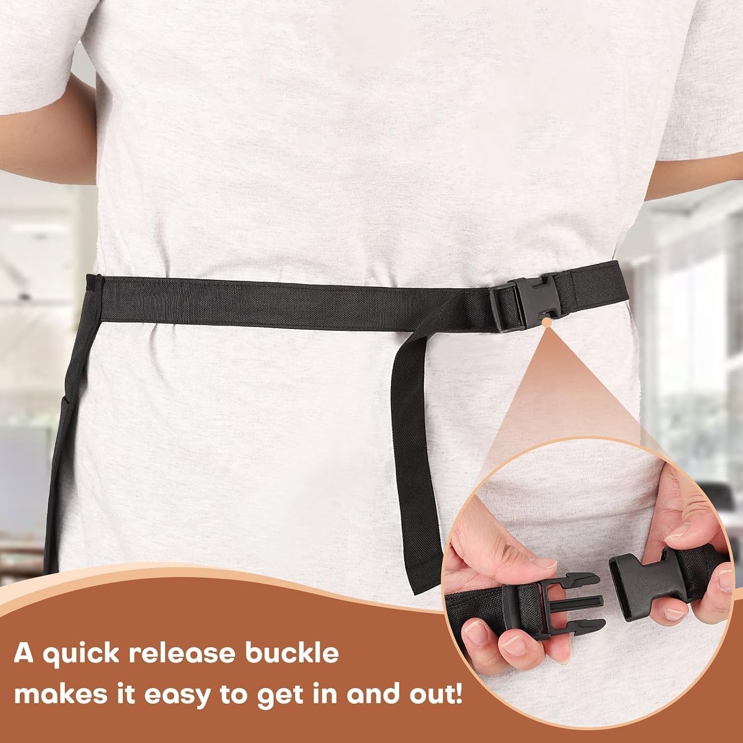 Versatile Waterproof Serving Apron for Waitstaff – 6 Pockets