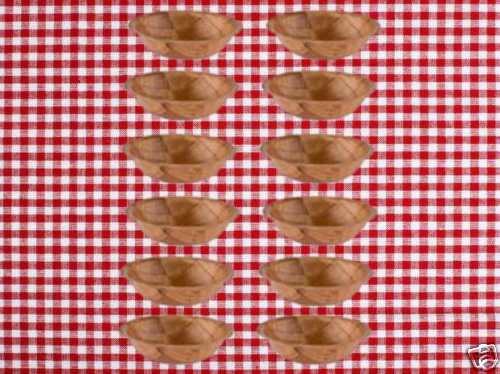 1 dz. 10″ wood bowls woven wood bowls -great salad bowl
