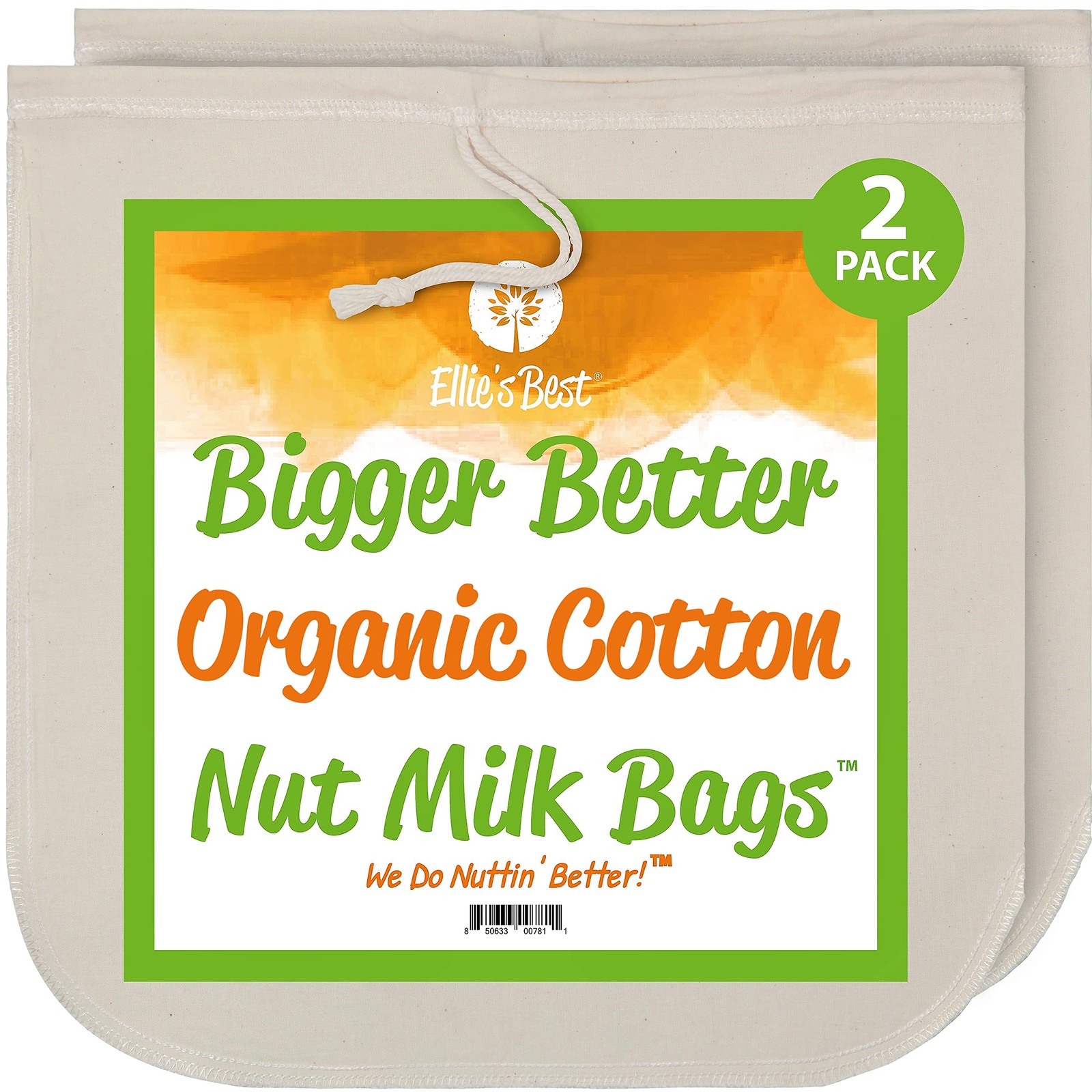Pro Quality Organic Cotton 12 x12 inches, Original Heavy Unbleached Muslin