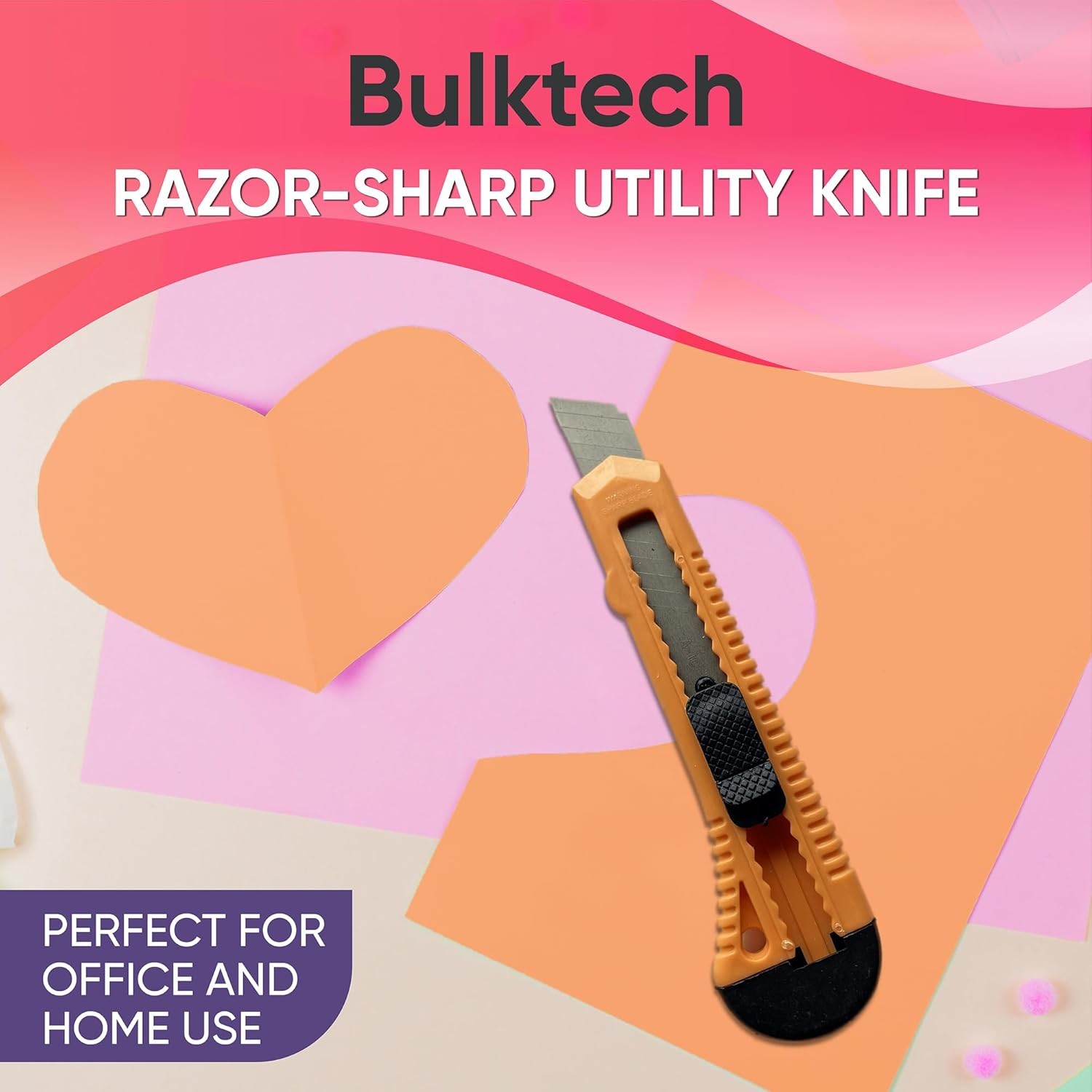 Bulk Utility Knives, Retractable Box Cutter for Cartons, Cardboard and Boxes,