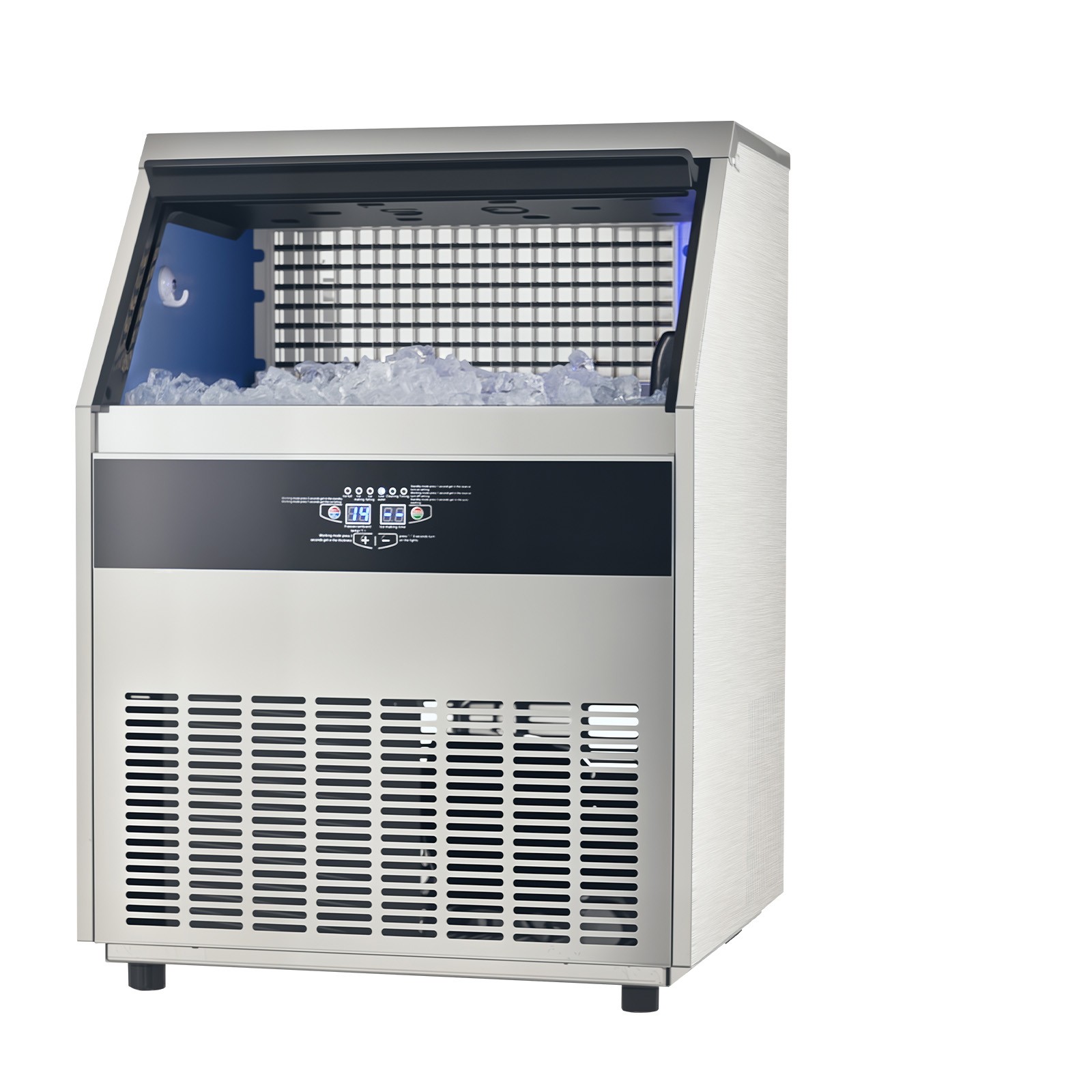 440lbs/24H Commercial Ice Maker industrial Restaurant Ice Machine 110lb Storage