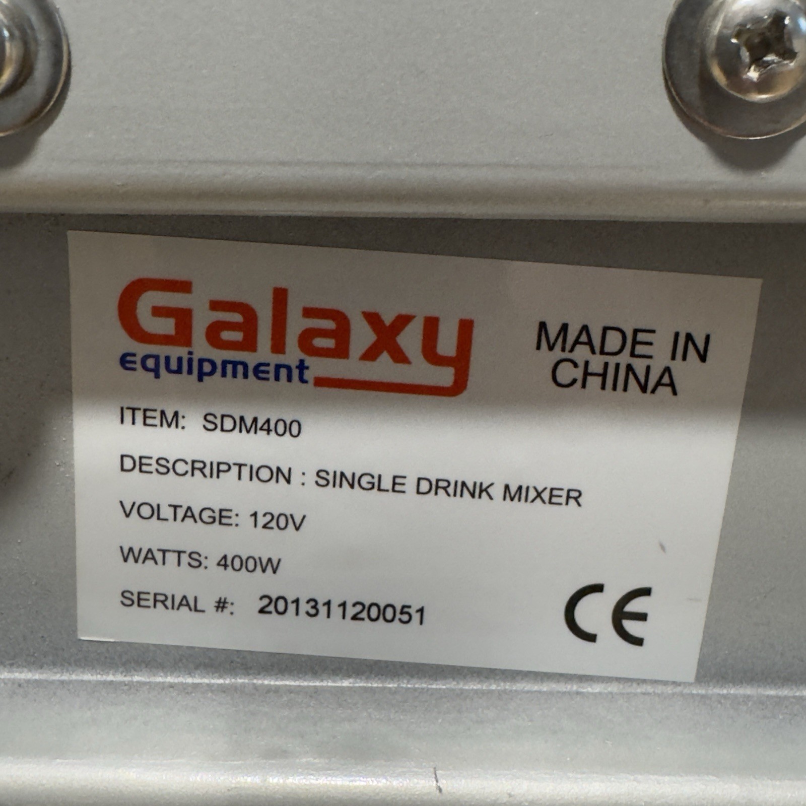 Galaxy SDM400 Commercial Milkshake Mixer 2-Speed Drink Machine TESTED WORKS