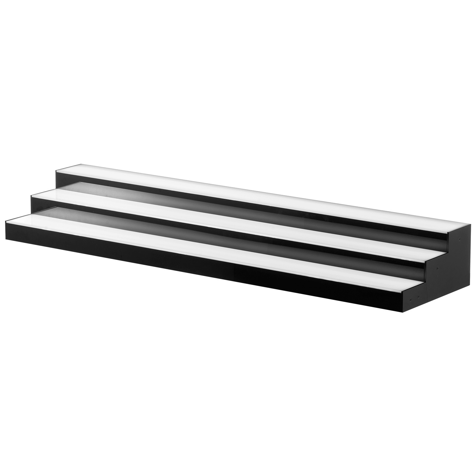 VEVOR LED Lighted Liquor Bottle Display Home Bar Shelf 3 Tiers 48 inches Acrylic