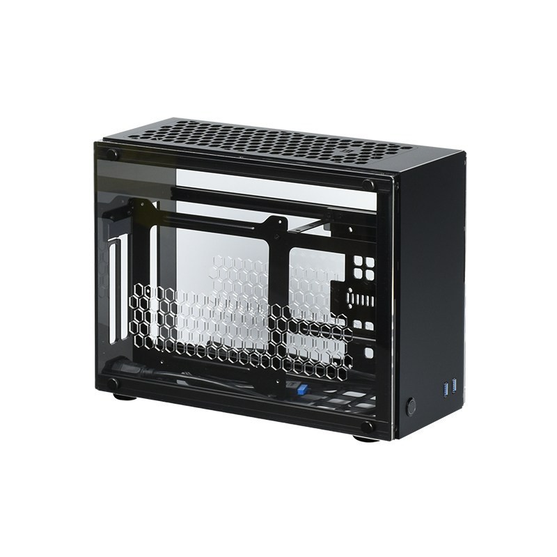 GEEEK A60 Plus Mini-ITX PC Case, Matte Black
