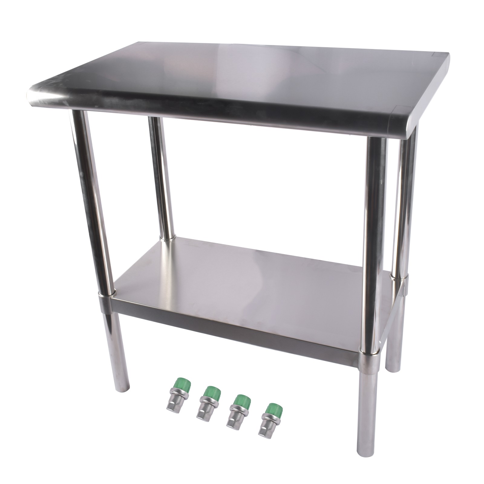 Stainless Steel Table Silver Polished Surface Fits for Restaurant Garage Storage