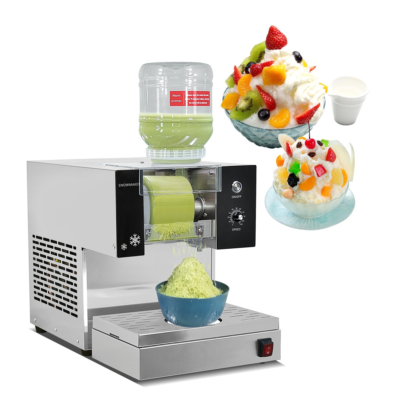 Kolice Korean Shaved Ice Machine Snowflake Ice -125kgs/day Restaurant Food Truck