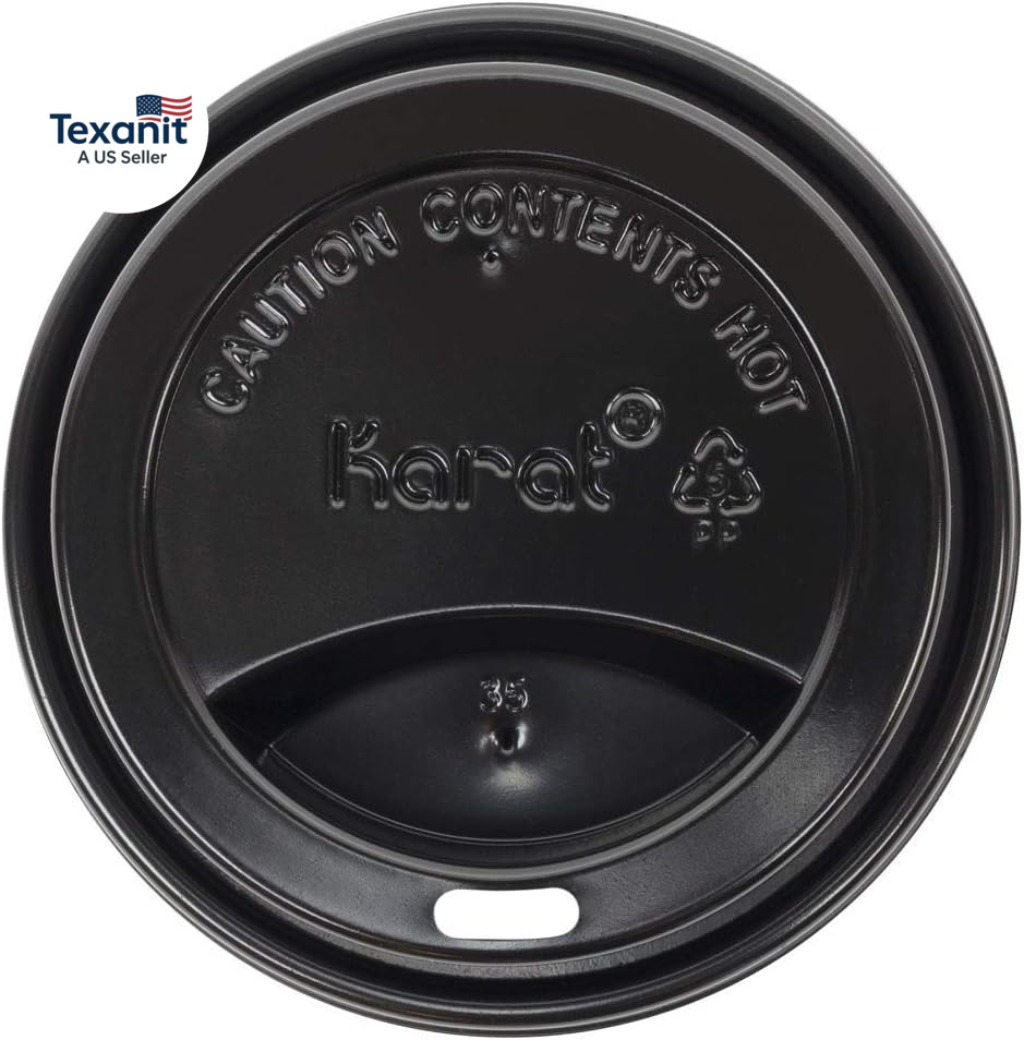 10-24 Oz. Coffee Cup Sipper Dome Lid – Black (90Mm) – 1,000 Ct