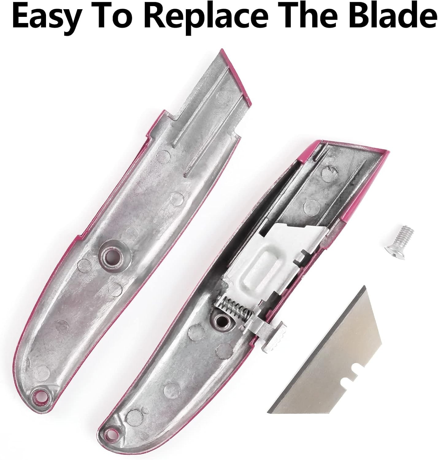 2Pack Utility Knife Box Cutter Retractable Blade Heavy Duty, Box Cutters for