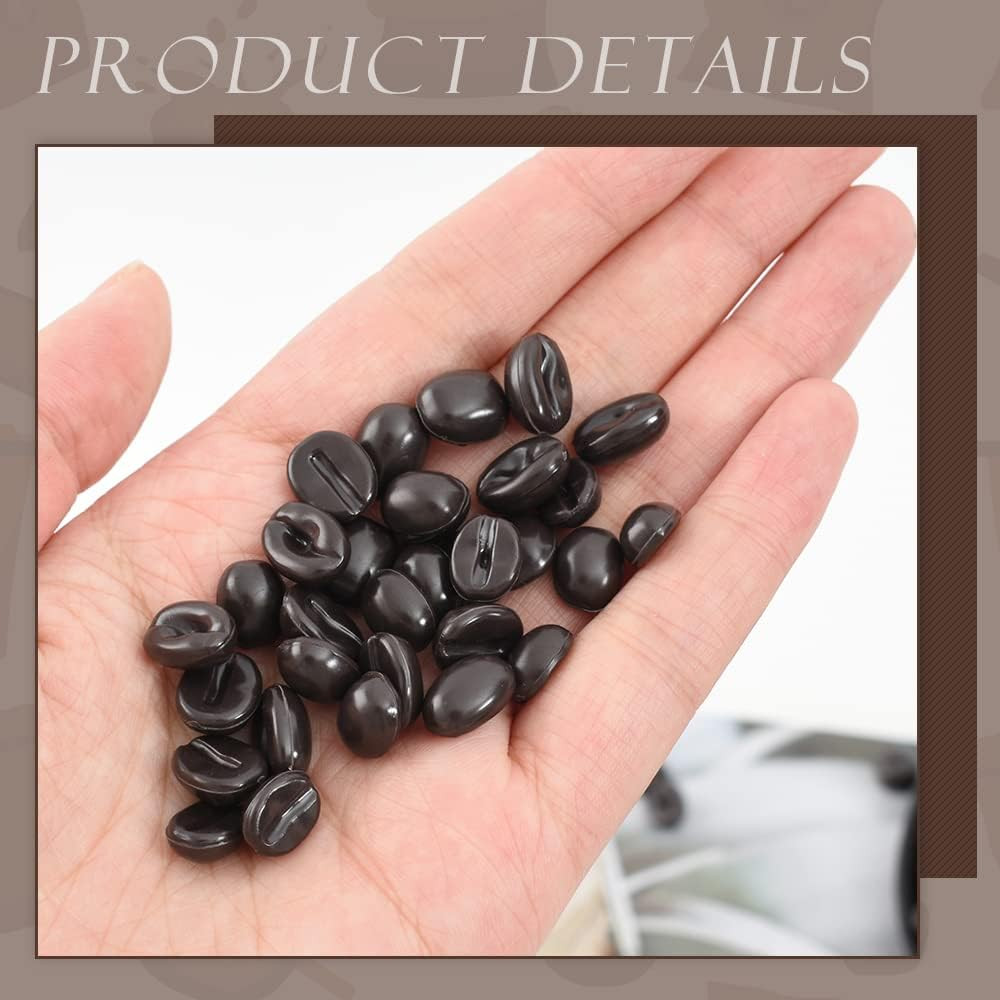 Artificial Coffee Beans, 300 Pcs 1:1 Scale Simulation Fake Coffee Beans for Home