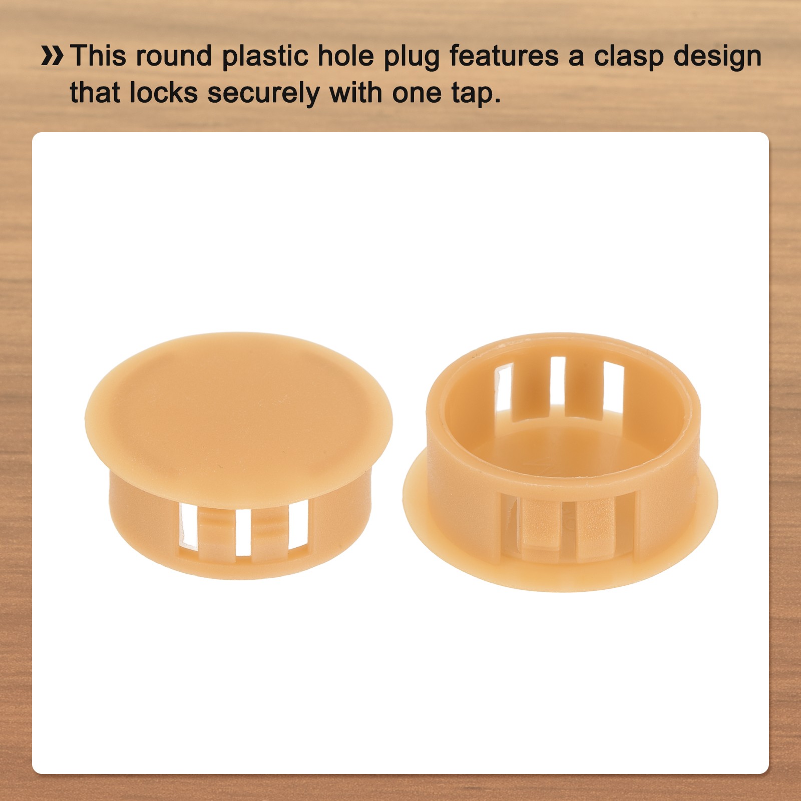 32Pcs 25mm Orange Nylon Plastic Round Locking Hole Plugs Insert End Caps