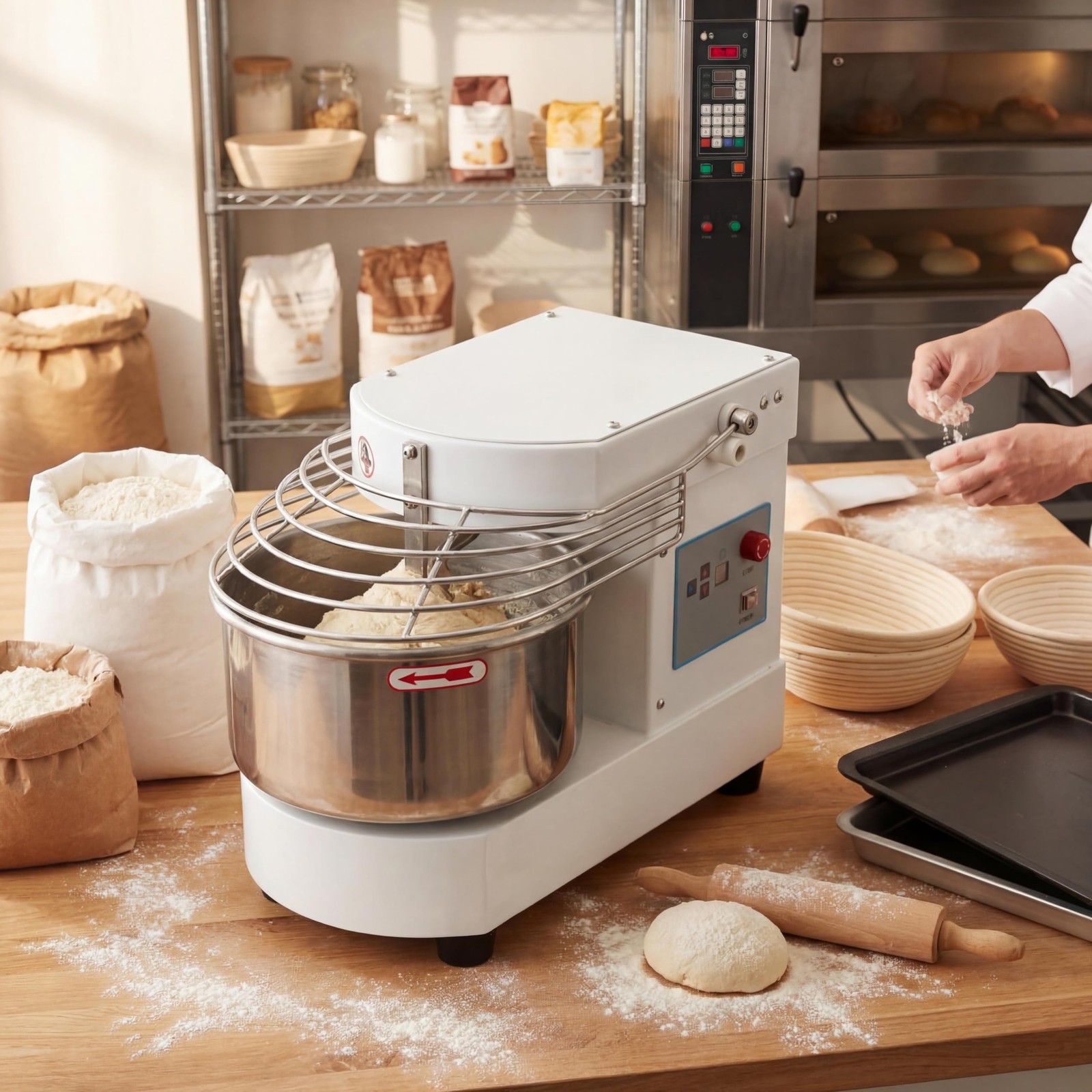 For Restaurant And Bakery Production Commercial Food Mixer 10.5 Qt 650W Dough Kn