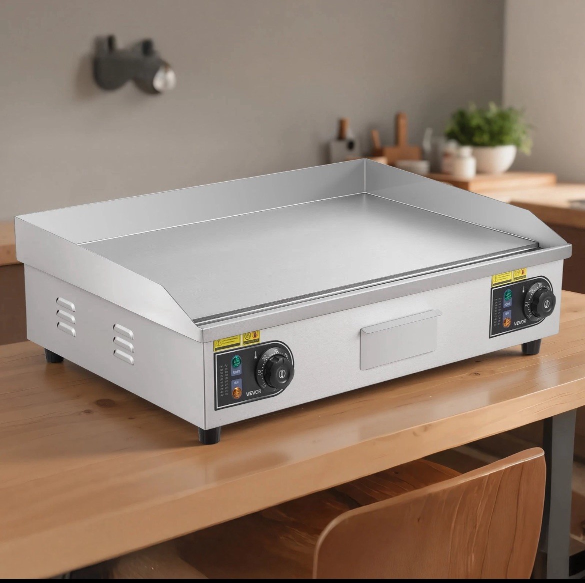 VEVOR Commercial Electric Griddle Countertop Flat Top Grill 28.54 x 15.75 inches