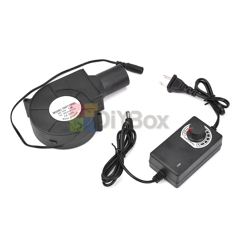 Blower Cooling Turbo Fan Large Air Volume Heating fan + Speed Regulator US Plug