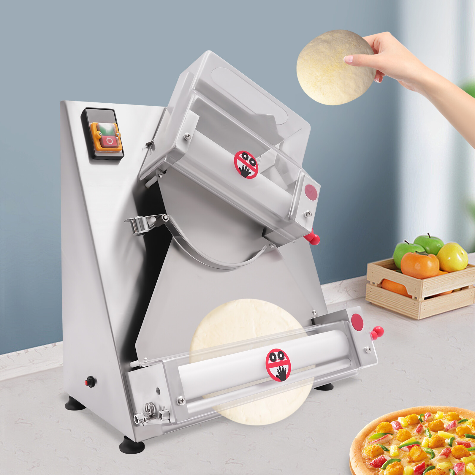 4-16″ Commercial Electric Pizza Dough Roller Sheeter Pastry Press Making Machine
