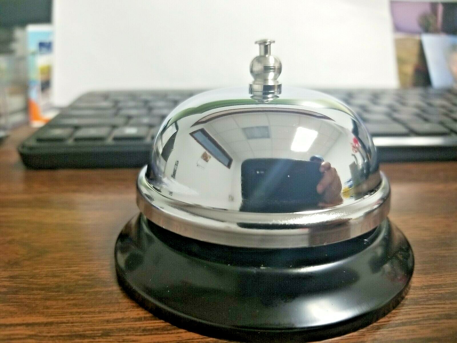 CALL BELL RING FOR SERVICE DESK, KITCHEN/HOTEL COUNTER RESTAURANTS STEEL BASE