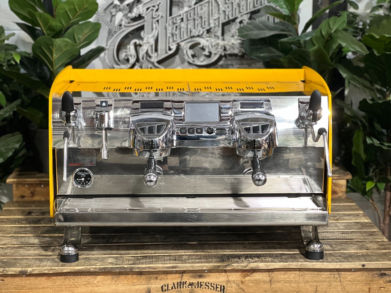 VICTORIA ARDUINO BLACK EAGLE 2 GROUP VOLUMETRIC ESPRESSO COFFEE MACHINE YELLOW